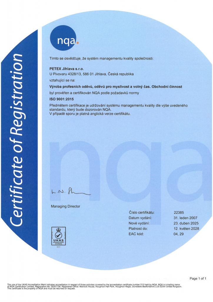 Certifikát